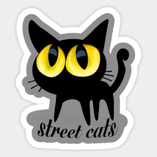 street cats Sticker